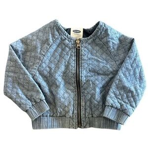 Old Navy Kids Denim Bomber Jacket Size 3T